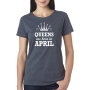 Marškinėliai Queens are born in... Marškinėliai Queens are born in...